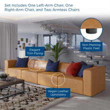 Load image into Gallery viewer, Mingle 4-Piece Vegan Leather Sectional Sofa by Modway
