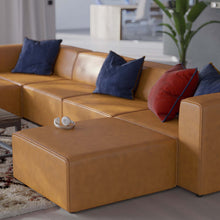 Load image into Gallery viewer, Mingle 4-Piece Vegan Leather Sofa and 2 Ottomans Set by Modway
