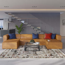 Load image into Gallery viewer, Mingle 4-Piece Vegan Leather Sofa and 2 Ottomans Set by Modway
