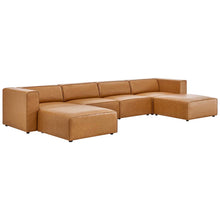 Load image into Gallery viewer, Mingle 4-Piece Vegan Leather Sofa and 2 Ottomans Set by Modway
