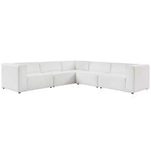 Load image into Gallery viewer, Mingle 5-Piece Vegan Leather Sectional Sofa by Modway
