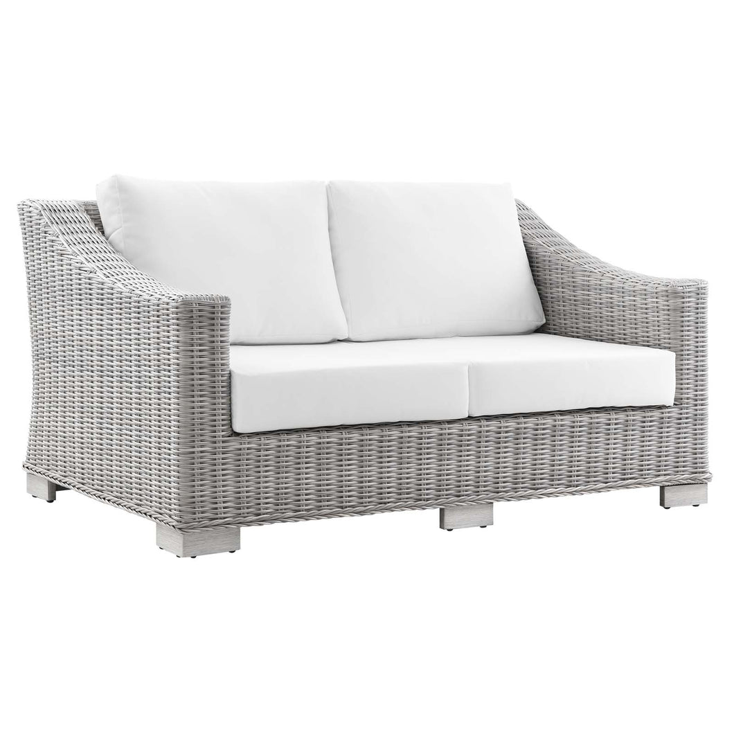 Conway Outdoor Patio Wicker Rattan Loveseat by Modway