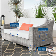 Load image into Gallery viewer, Conway Outdoor Patio Wicker Rattan Loveseat by Modway
