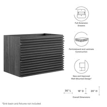 Load image into Gallery viewer, Render 30&quot; Wall-Mount Bathroom Vanity Cabinet (Sink Basin Not Included) by Modway
