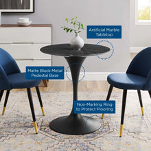 Load image into Gallery viewer, Lippa 28&quot; Round Faux Marble Dining Table by Modway
