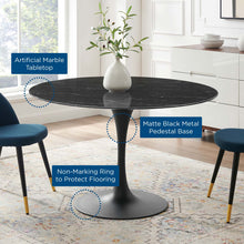 Load image into Gallery viewer, Lippa 48&quot; Round Faux Marble Dining Table by Modway
