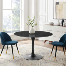 Load image into Gallery viewer, Lippa 48&quot; Round Faux Marble Dining Table by Modway
