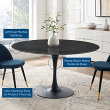 Load image into Gallery viewer, Lippa 54&quot; Round Faux Marble Dining Table by Modway
