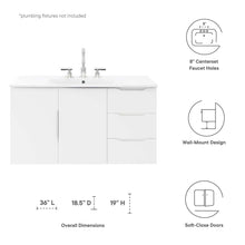 Load image into Gallery viewer, Vitality 36&quot; Bathroom Vanity Cabinet (Sink Basin Not Included) by Modway
