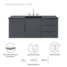 Load image into Gallery viewer, Vitality 48&quot; Double or Single Sink Compatible (Not Included) Bathroom Vanity Cabinet by Modway
