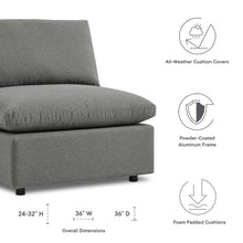 Load image into Gallery viewer, Commix Overstuffed Outdoor Patio Armless Chair by Modway
