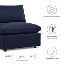 Load image into Gallery viewer, Commix Overstuffed Outdoor Patio Armless Chair by Modway
