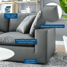 Load image into Gallery viewer, Commix Down Filled Overstuffed Vegan Leather Loveseat by Modway
