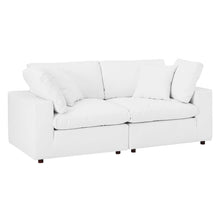 Load image into Gallery viewer, Commix Down Filled Overstuffed Vegan Leather Loveseat by Modway
