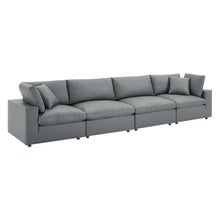 Load image into Gallery viewer, Commix Down Filled Overstuffed Vegan Leather 4-Seater Sofa by Modway
