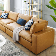 Load image into Gallery viewer, Commix Down Filled Overstuffed Vegan Leather 4-Seater Sofa by Modway
