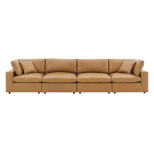 Load image into Gallery viewer, Commix Down Filled Overstuffed Vegan Leather 4-Seater Sofa by Modway
