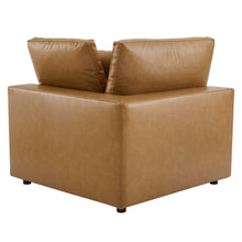 Load image into Gallery viewer, Commix 6-Piece Down Filled Overstuffed Vegan Leather Sectional Sofa by Modway
