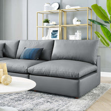 Load image into Gallery viewer, Commix 5-Piece Down Filled Overstuffed Vegan Leather Sectional Sofa by Modway

