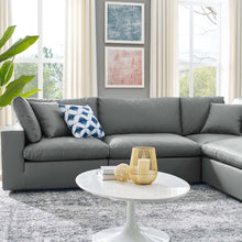 Load image into Gallery viewer, Commix 6-Piece Down Filled Overstuffed Vegan Leather Sectional Sofa by Modway
