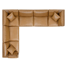 Load image into Gallery viewer, Commix 6-Piece Down Filled Overstuffed Vegan Leather Sectional Sofa by Modway
