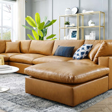 Load image into Gallery viewer, Commix 7-Piece Down Filled Overstuffed Vegan Leather Sectional Sofa by Modway
