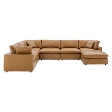 Load image into Gallery viewer, Commix 7-Piece Down Filled Overstuffed Vegan Leather Sectional Sofa by Modway
