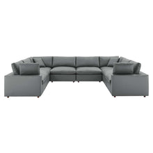 Load image into Gallery viewer, Commix 8-Piece Down Filled Overstuffed Vegan Leather Sectional Sofa by Modway
