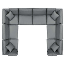 Load image into Gallery viewer, Commix 8-Piece Down Filled Overstuffed Vegan Leather Sectional Sofa by Modway
