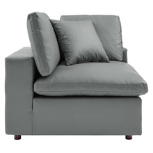 Load image into Gallery viewer, Commix 8-Piece Down Filled Overstuffed Vegan Leather Sectional Sofa by Modway
