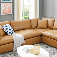 Load image into Gallery viewer, Commix 8-Piece Down Filled Overstuffed Vegan Leather Sectional Sofa by Modway
