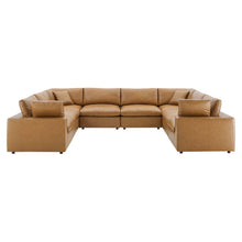 Load image into Gallery viewer, Commix 8-Piece Down Filled Overstuffed Vegan Leather Sectional Sofa by Modway
