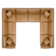 Load image into Gallery viewer, Commix 8-Piece Down Filled Overstuffed Vegan Leather Sectional Sofa by Modway

