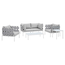 Load image into Gallery viewer, Harmony 5-Piece Sunbrella¨ Outdoor Patio Aluminum Furniture Set by Modway
