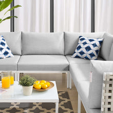 Load image into Gallery viewer, Harmony 6-Piece Sunbrella¨ Basket Weave Outdoor Patio Aluminum Sectional Sofa Set by Modway
