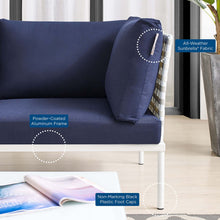 Load image into Gallery viewer, Harmony 6-Piece Sunbrella¨ Basket Weave Outdoor Patio Aluminum Sectional Sofa Set by Modway
