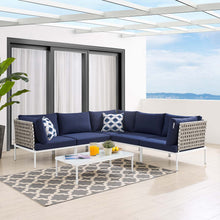 Load image into Gallery viewer, Harmony 6-Piece Sunbrella¨ Basket Weave Outdoor Patio Aluminum Sectional Sofa Set by Modway
