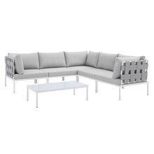 Load image into Gallery viewer, Harmony 6-Piece Sunbrella¨ Outdoor Patio Aluminum Sectional Sofa Set by Modway
