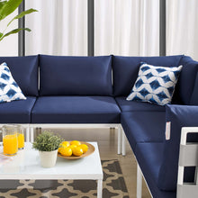 Load image into Gallery viewer, Harmony 6-Piece Sunbrella¨ Outdoor Patio Aluminum Sectional Sofa Set by Modway

