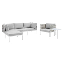 Load image into Gallery viewer, Harmony 6-Piece Sunbrella¨ Basket Weave Outdoor Patio Aluminum Seating Set by Modway
