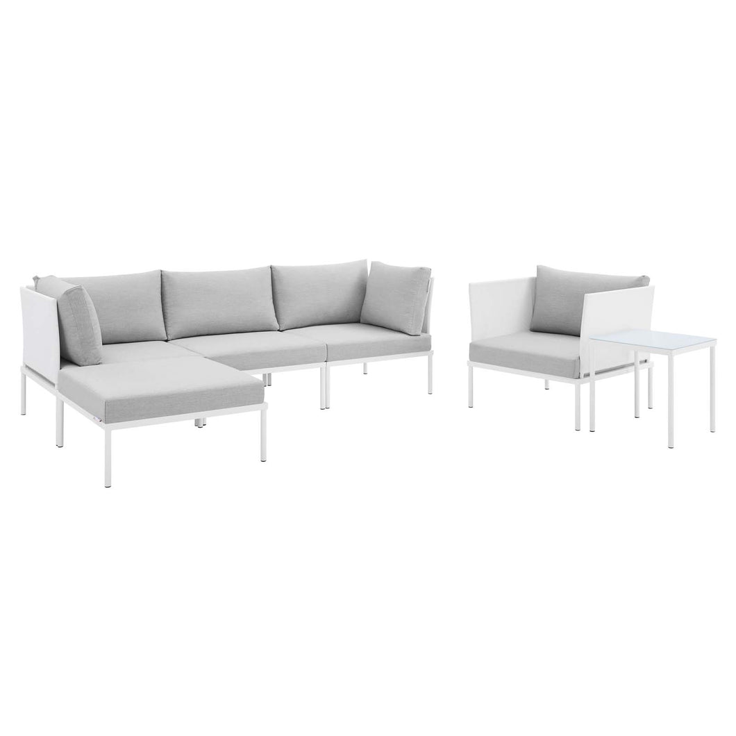 Harmony 6-Piece Sunbrella¨ Outdoor Patio Aluminum Seating Set by Modway
