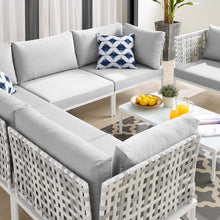 Load image into Gallery viewer, Harmony 7-Piece Sunbrella¨ Basket Weave Outdoor Patio Aluminum Sectional Sofa Set by Modway
