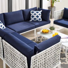 Load image into Gallery viewer, Harmony 7-Piece Sunbrella¨ Basket Weave Outdoor Patio Aluminum Sectional Sofa Set by Modway
