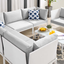 Load image into Gallery viewer, Harmony 7-Piece Sunbrella¨ Outdoor Patio Aluminum Sectional Sofa Set by Modway

