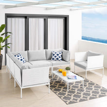 Load image into Gallery viewer, Harmony 7-Piece Sunbrella¨ Outdoor Patio Aluminum Sectional Sofa Set by Modway
