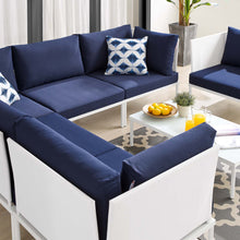 Load image into Gallery viewer, Harmony 7-Piece Sunbrella¨ Outdoor Patio Aluminum Sectional Sofa Set by Modway
