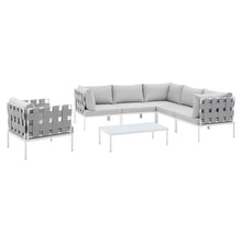 Load image into Gallery viewer, Harmony 7-Piece Sunbrella¨ Outdoor Patio Aluminum Sectional Sofa Set by Modway
