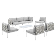 Load image into Gallery viewer, Harmony 8-Piece Sunbrella¨ Basket Weave Outdoor Patio Aluminum Sectional Sofa Set by Modway
