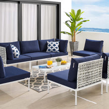 Load image into Gallery viewer, Harmony 8-Piece Sunbrella¨ Basket Weave Outdoor Patio Aluminum Sectional Sofa Set by Modway
