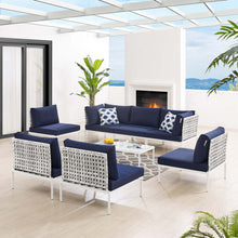 Load image into Gallery viewer, Harmony 8-Piece Sunbrella¨ Basket Weave Outdoor Patio Aluminum Sectional Sofa Set by Modway
